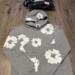 denim tear hoodie grey 