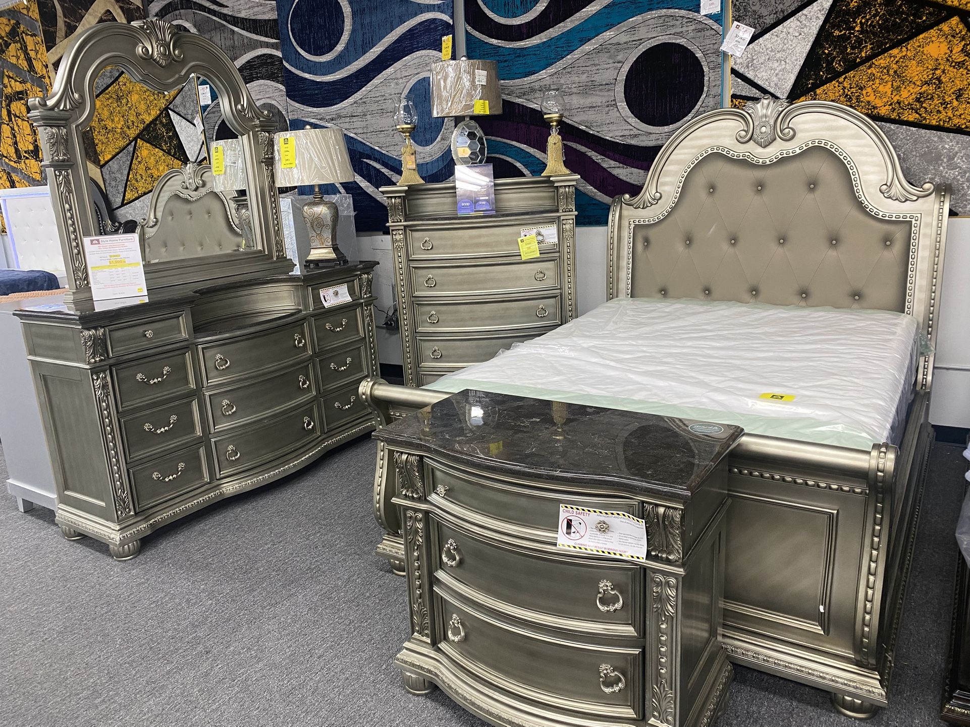 Queen Bed Frame Set $1,999.99