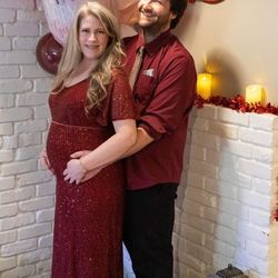 Gorgeous Red Sequin Floor Length Dress