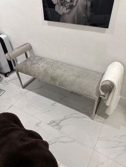 Grey and silver Bench