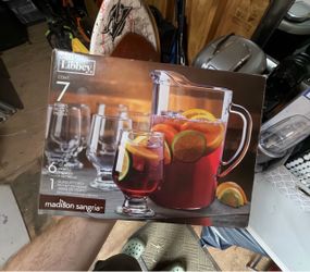 Libbey Sangria 7-Piece Pitcher & Glass Set - NEW
