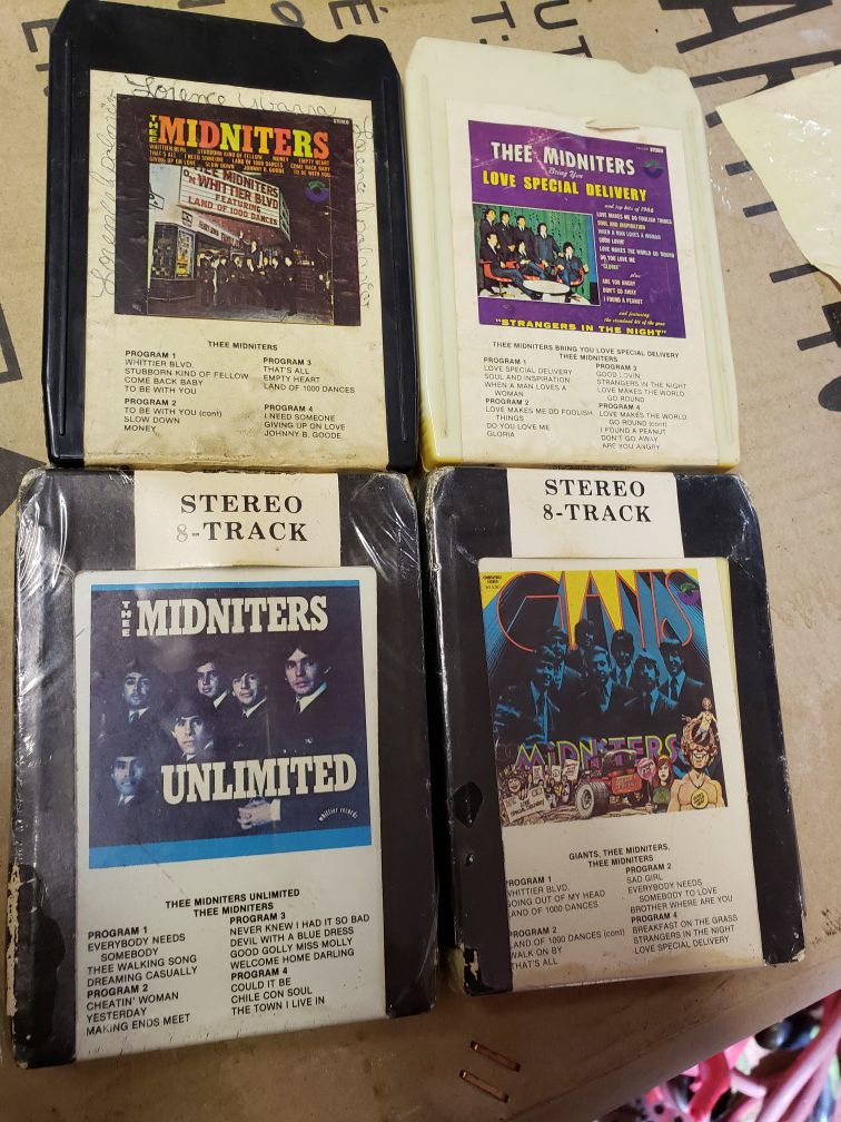 Thee Midniters Original 8 Track Cassettes