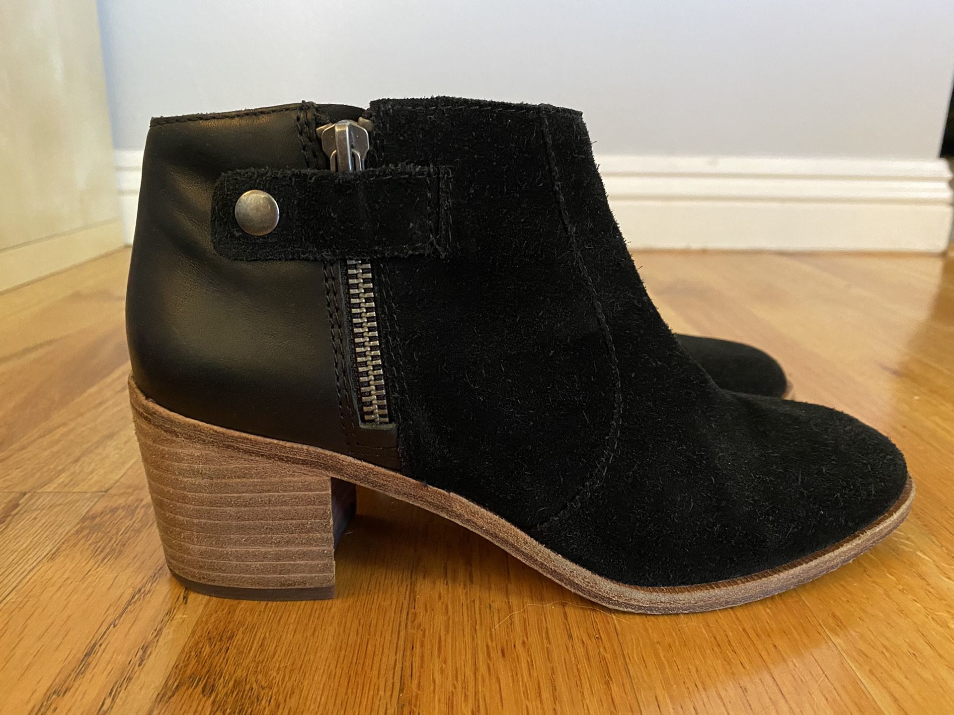 Madewell Suede and Black Leather Boots 7.5 Womens