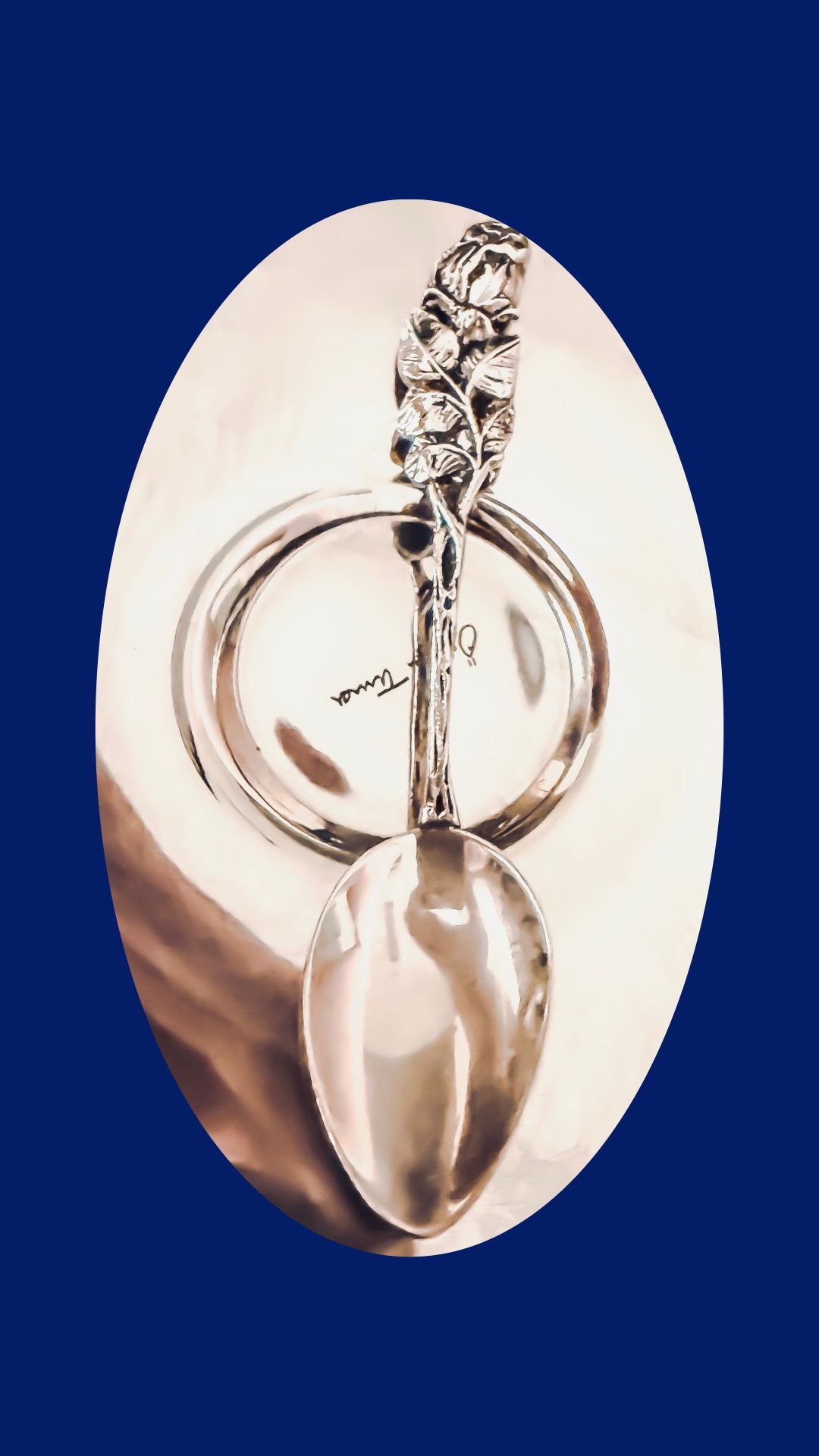 Rino Greggio Baby Spoon 800 Silver Vintage