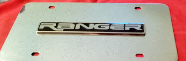 RANGER STAINLESS STEEL LICENSE PLATE 