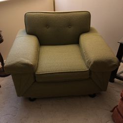 Antique Mad Men Green Chair From 1950’s 