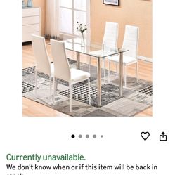 Glass Table With Chair Free Disassembled In Boxes