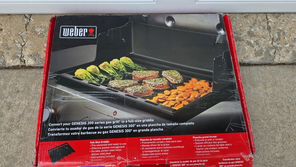 Weber Rust-Resistant Griddle Insert, Genesis 300 Series