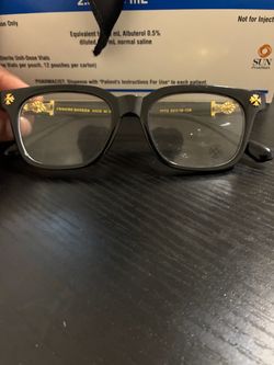 Chrome Hearts Black Eyeglasses with Gold Hardware
