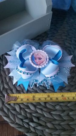 Disney frozen Elsa hair bow 5"