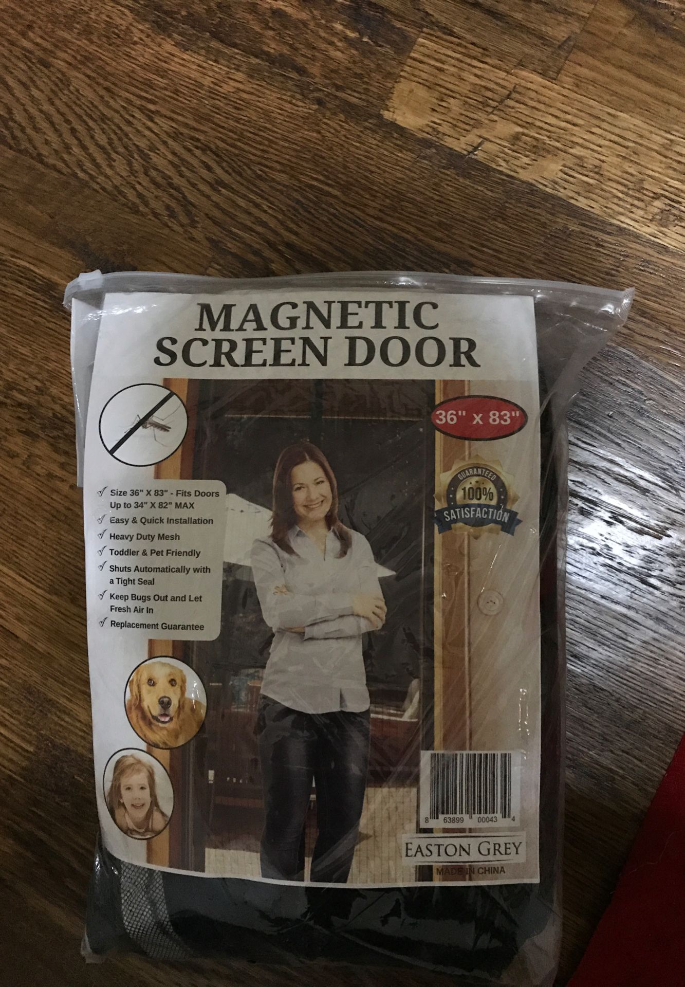 Magnetic screen door