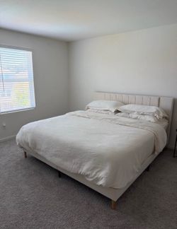 King size bed frame with mattress included