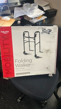 Equate Folding Walker With Wheels