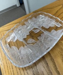 Rose Floral Crystal Dish