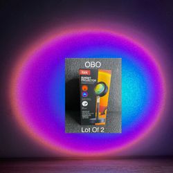 OBO Lot Of 2 - New itek Sunset Projector 180 Degree Rotation Rainbow And Sunset