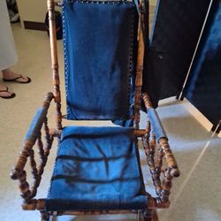 Blue Antique Rocker