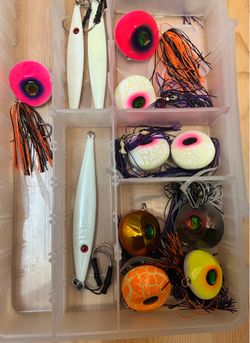Saltwater Octopus Fishing Jigs, Jigging Master Lures 200-250 gram, Rockfish, Lingcod, Sheephead, new