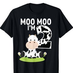 Moo Moo I’m 2 Birthday Tshirt