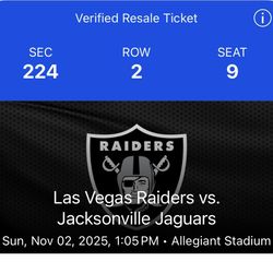 Raider Tickets For Sale.