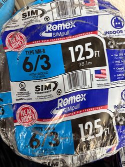 New Romex wire 6/3