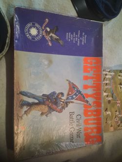 Tabletop vintage game Gettysburg civil war with accessories