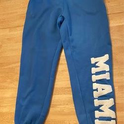 New Women’s size Medium, Miami Blue Cuffed Sweat Pants - Non Contact Door Pickup