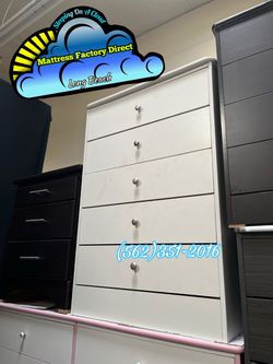 Five drawer white compressed cajonera cómoda mueble nuevo