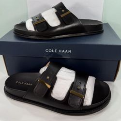 NEW COLE HAAN Women's Marisol Footbed Sandals W31882 - Black Leather - Size 7/ 8/ 9