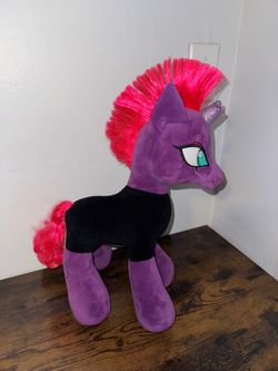 Build A Bear Tempest Shadow My Little Pony Plush Unicorn 19" Pink Mohawk w/song