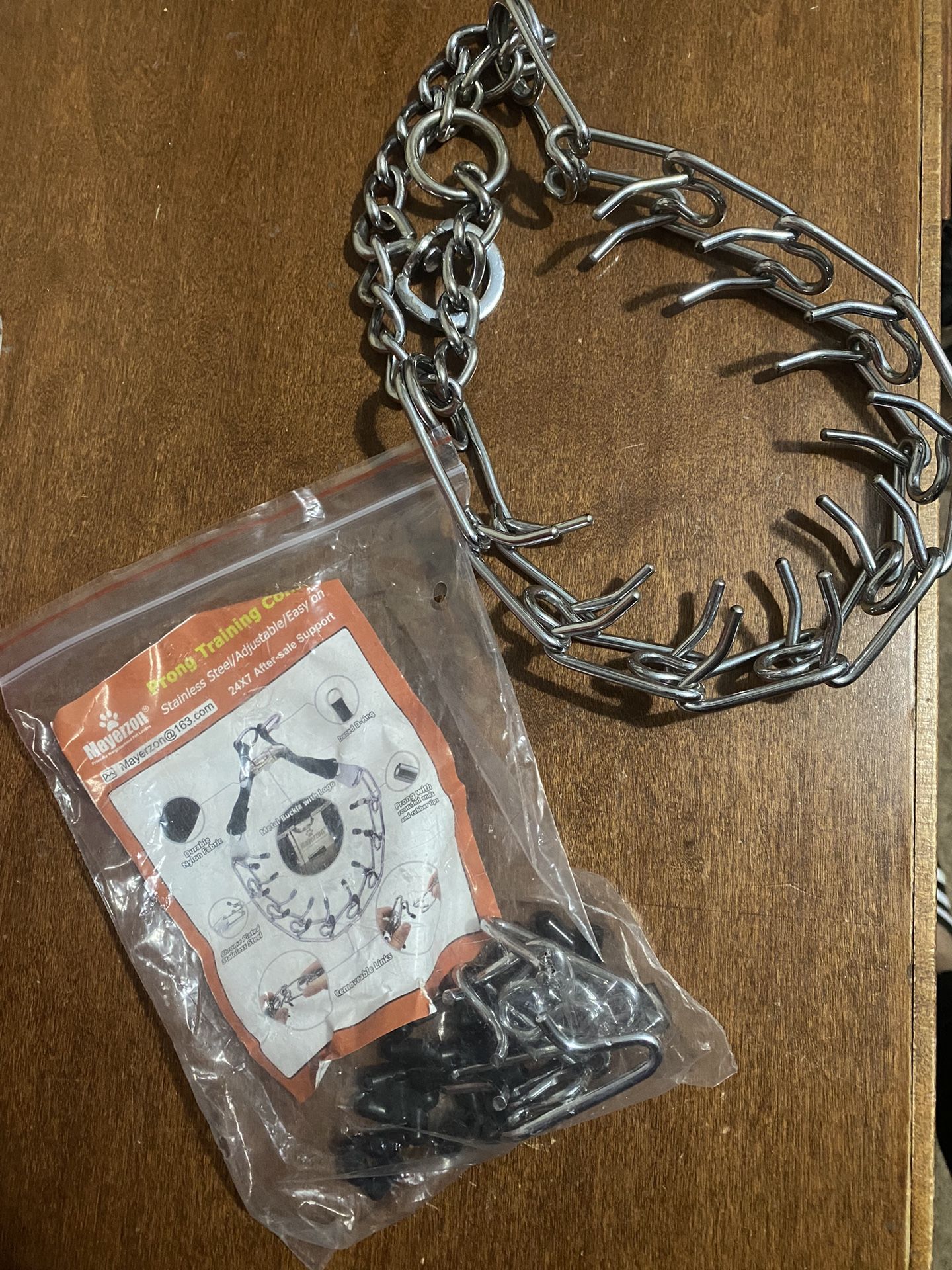 Dog Prong training collar   Easy on  Adjustable for Med to XXL dogs 