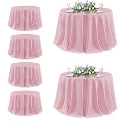 Round table cloth Pink