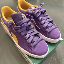 PUMA SUEDE SNEAKERS PURPLE/YELLOW