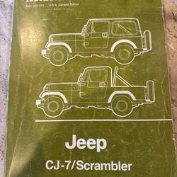 1(contact info removed) Jeep CJ-7 / Scrambler Shop Manual - M.R. 252