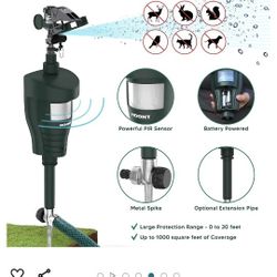 Hoont Cat Repellent- Squirrel Deterrent- Motion Activated Sprinkler- Outdoor- Deer Repellent-Cat Deterrent-Skunk Repellent-Dog Repellent Yard $30 Each
