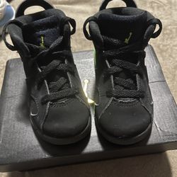 Jordan 6 Electric Green Toddler Shoes Size 6c