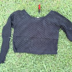 knit overlay top / knit cover-up blouse