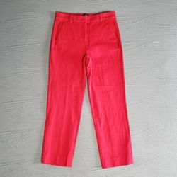 J. CREW Women's Kallie Straight Leg Stretchy Pants (4) Red 