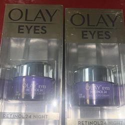 Olay retinol eye cream   .05 oz   $15 each