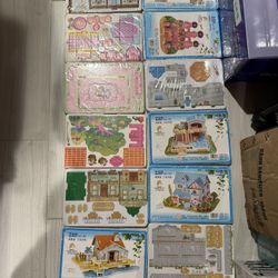 3D Puzzles for Kids with 12 House Building Kit, 3D Cartoon Paper Cardboard Building Kit STEM Toys for Girls Boys 8-12 Christmas Birthday