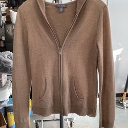 Cashmere zip hoodie sweater