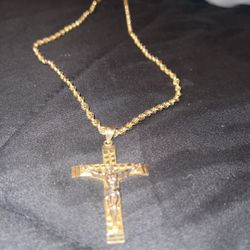 14k Rope 10k Pendant 