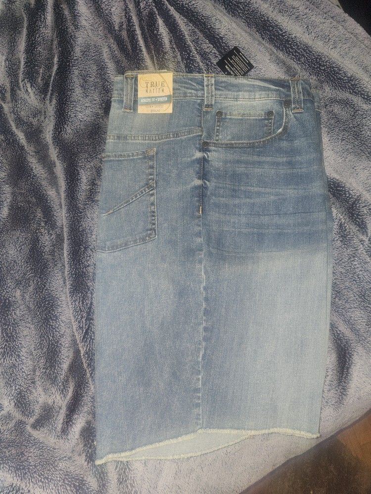 Men Blue Jean shorts Size 50