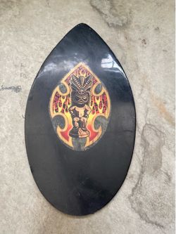 Wooden Tiki Skimboard