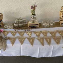 Girls Rustic Baptism Theme