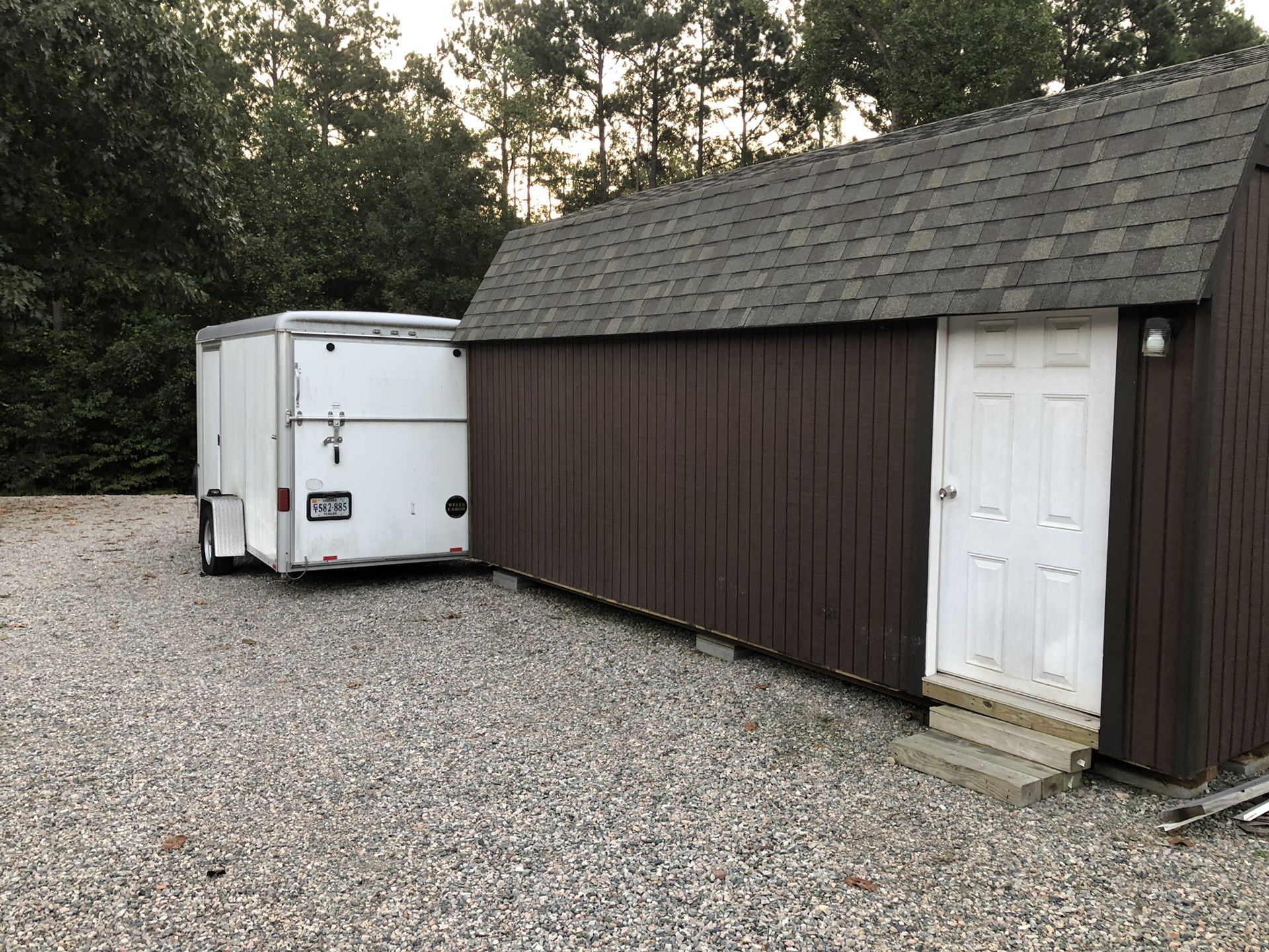 Photo 11.5 x 20 shed with double loft or well cargo tote wagon trailer