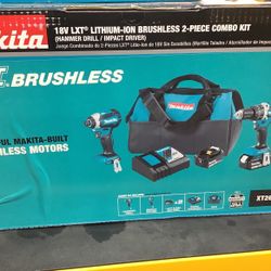 XT269T 18v LXT Lithium Brushless 2 Piece Combo Kit Hammer Drill/ Impact Driver
