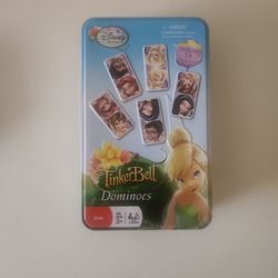Disney Tinkerbell Domino's In Tin Box