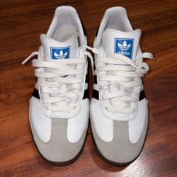 Adidas Samba sneakers in white and gray