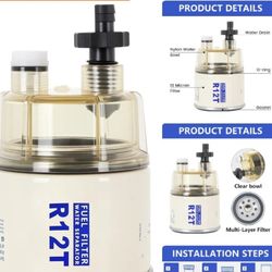 R12T Fuel Filter Water Separator with Collection Bowl- S3240 R12T 120AT 18-79...