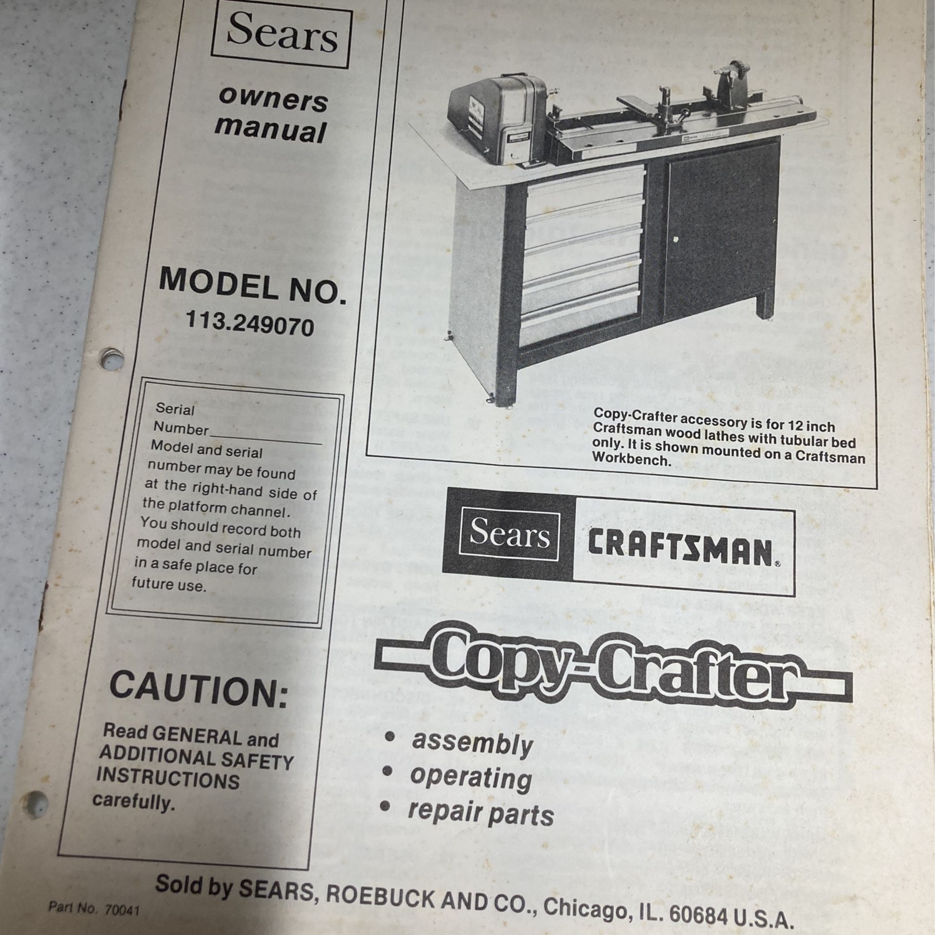 Craftsman copy deals crafter lathe